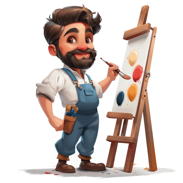 Pittura di cartoni animati 3D