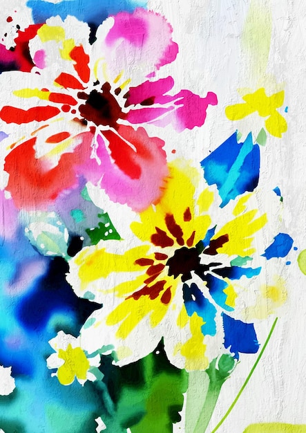 pittura di fiori ad acquerello