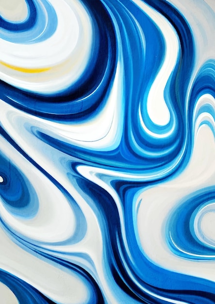 Pittura di forme astratte liquide blu