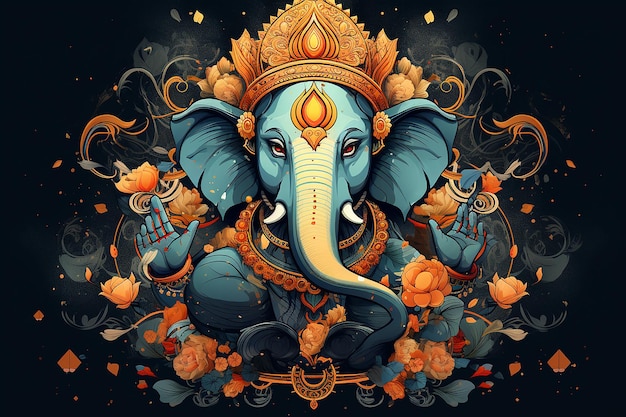 Pittura di Ganesha Ganpati