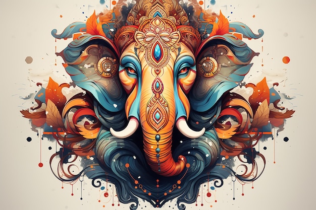 Pittura di Ganesha Ganpati