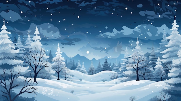 Pittura di Natale in bianco Minimalista Winter Wonderland