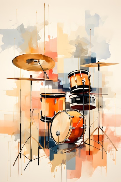 Pittura di strumenti musicali