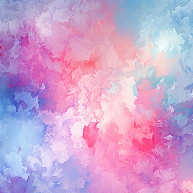 pittura di una nuvola rosa e blu con uno sfondo rosa e blu generativo ai