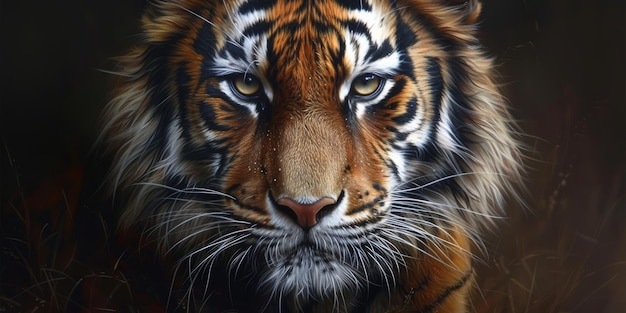 Pittura di una tigre con la tecnica dell'olio