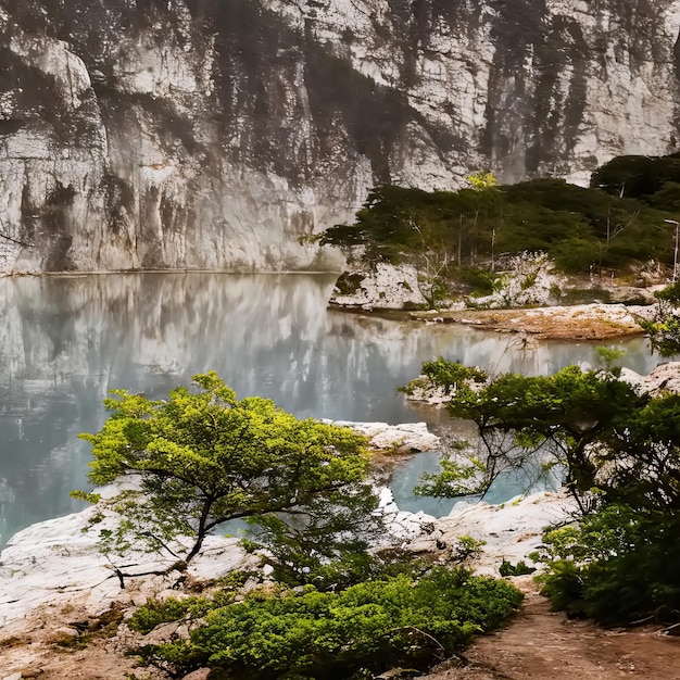 Pittura di vista panoramica della natura Bella arte paesaggistica