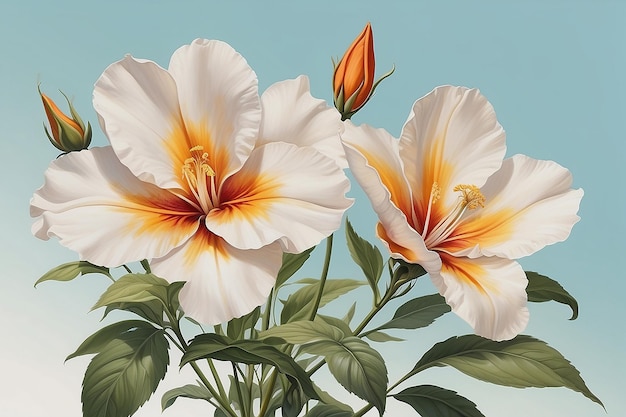 Pittura digitale di un fiore di papavero in piena fioritura
