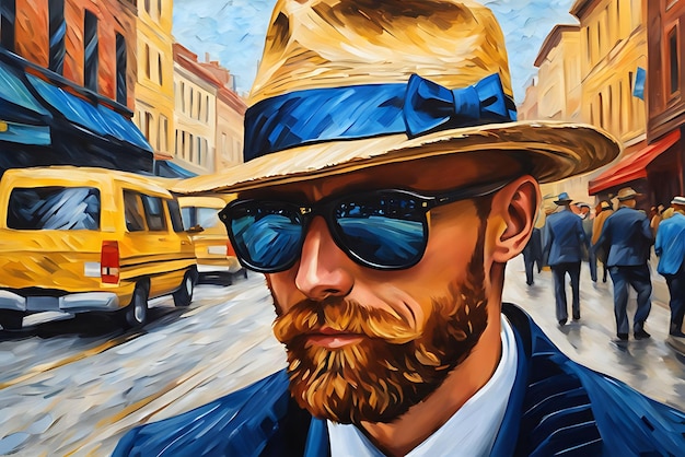 Pittura digitale in stile Van Gogh Qualità poster stampabile