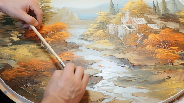 Pittura e decorazione durante la ristrutturazione della pittura a olio