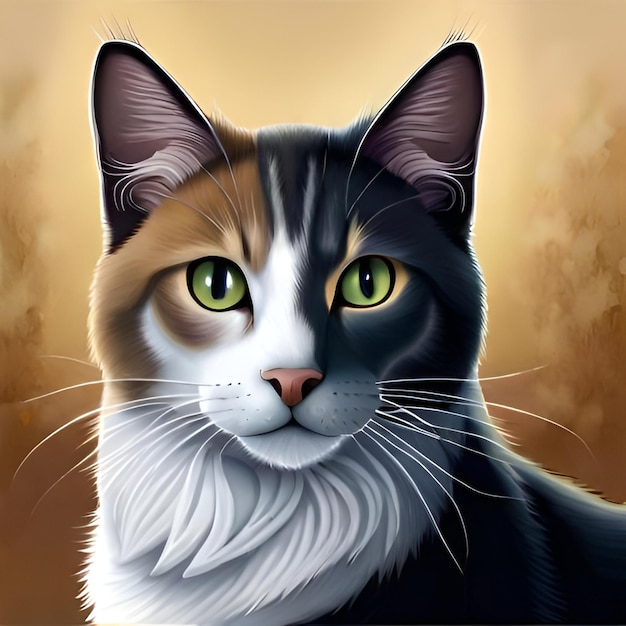 pittura gatto umore serio