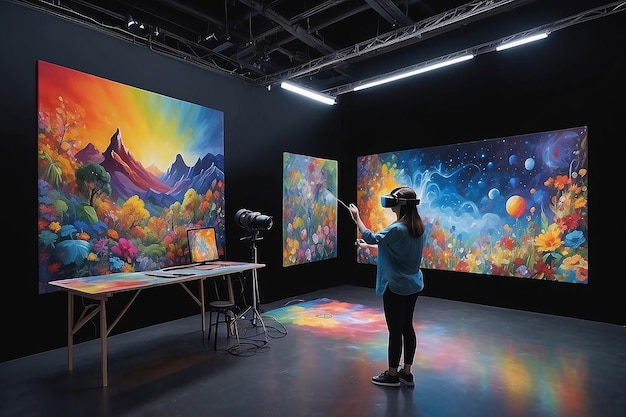 Pittura immersiva in realtà virtuale per laboratori d'arte collaborativi