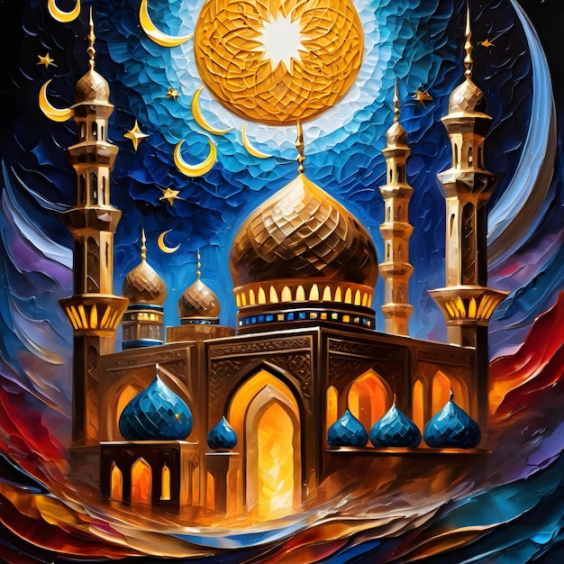 Pittura islamica del Ramadan 3D