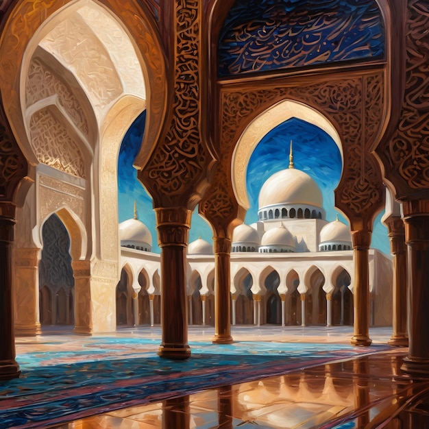 Pittura islamica del Ramadan 3D