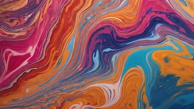 Pittura marmorizzata liquida consistenza sfondo pittura fluida consistenza astratta carta da parati a miscela di colori intensiva