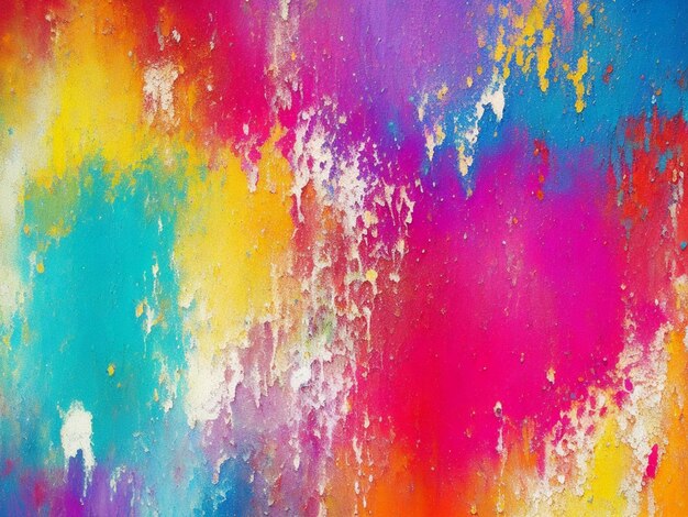 Pittura multicolore astratta con texture grunge su tela Lavoro d'arte mix pennello pennello splash color