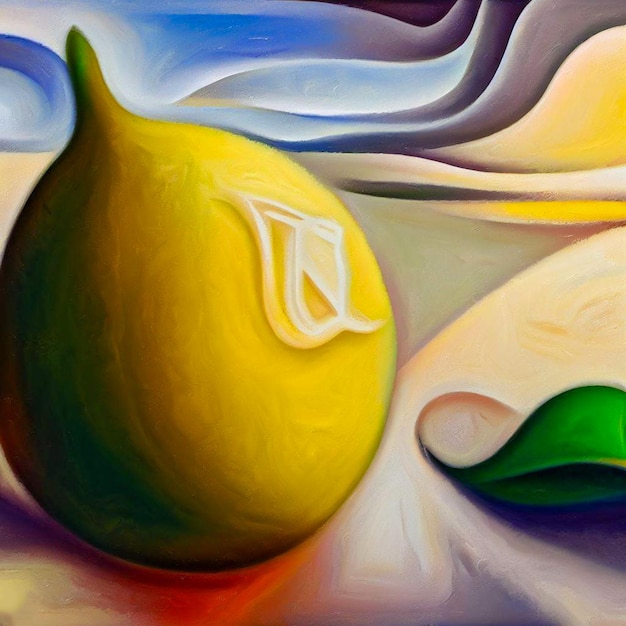 pittura surrealista al limone