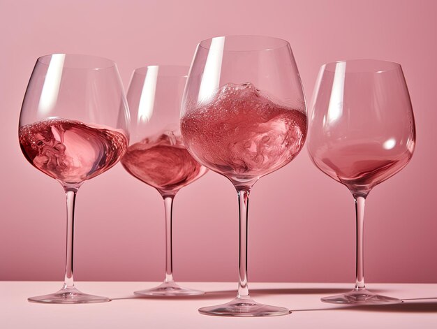più bicchieri di vino di diverse varietà