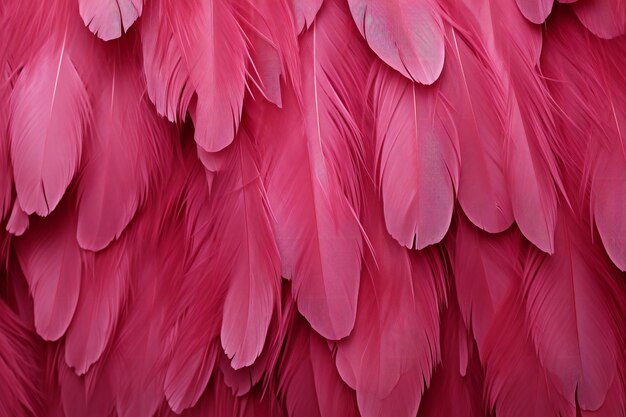 Piume rosa come sfondo in primo piano vista dall'alto