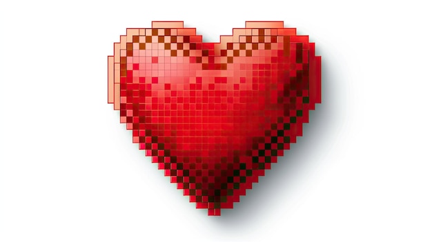 Pixel heart Style Valentine's Day organo del sangue amore colpo di cuore attacco cardiaco ritmo muscolare impulso motorio vita persona generata da AI