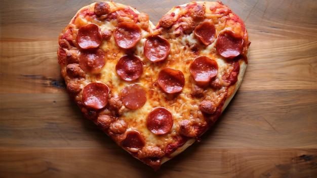 Pizza a forma di cuore