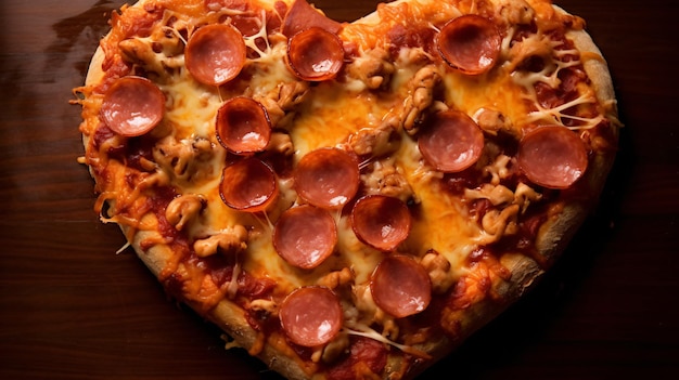 Pizza a forma di cuore