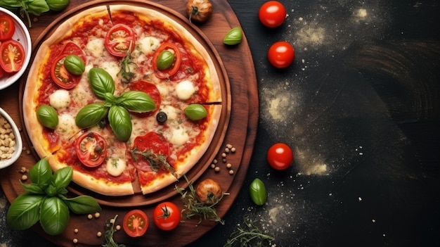 Pizza calda Illustrazione AI GenerativexA