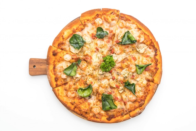 pizza con gamberi piccanti (Tom Yum)