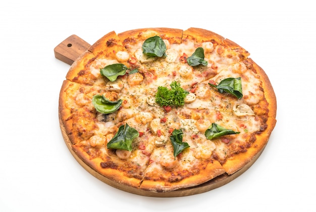 pizza con gamberi piccanti (Tom Yum)