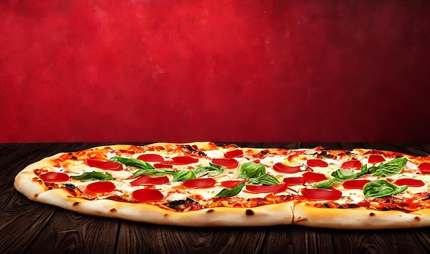 Pizza Cucina tradizionale italiana Fast food Gourmet pizza fresca e deliziosa fatta in casa Snack europeo Flyer e poster per pizzerie o ristoranti