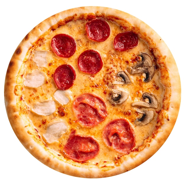 Pizza isolata di quattro stagioni