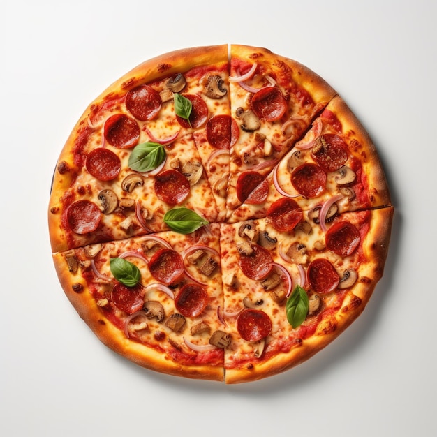 Pizza isolato Illustrazione AI Generativo