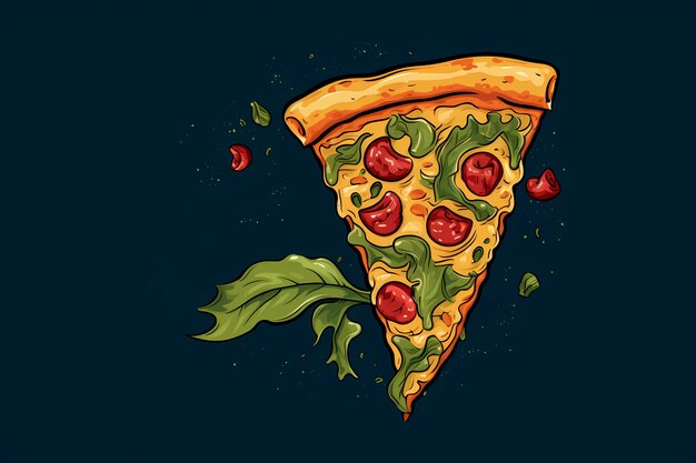 pizza italiana immagine per la cucina italiana pop art