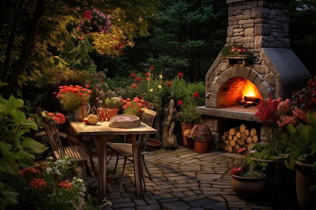 Pizza Oven Patio Rilassamento