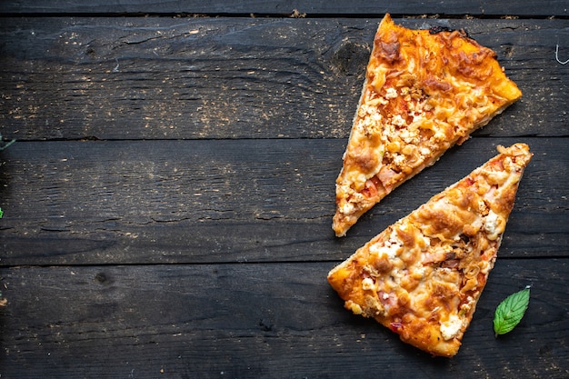 pizza spuntini caldi freschi Cucinare in un piatto sul tavolo cibo sano pasto spuntino copia spazio cibo