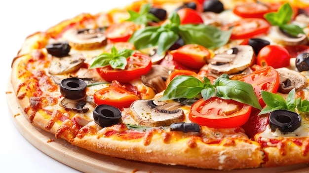 Pizza vegetariana AI generativa