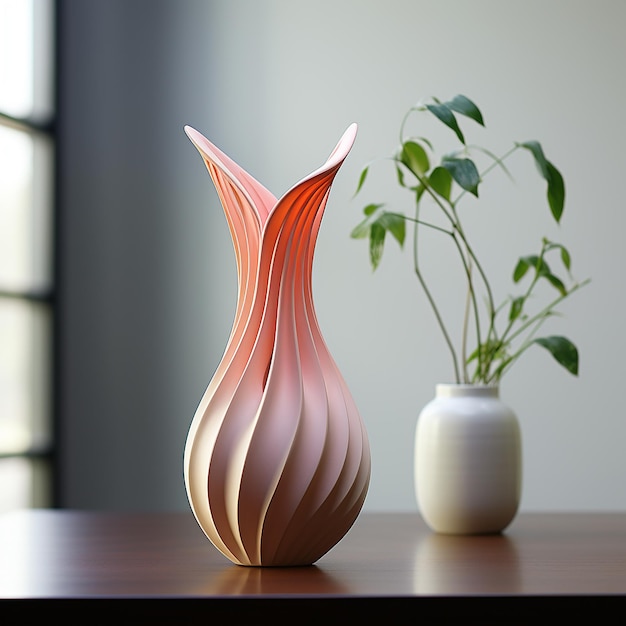 Plant_vase_parametric_ceramic_vase_minimalist_background