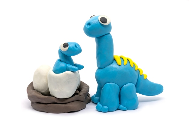 Plastilina Brachiosauro e bambino