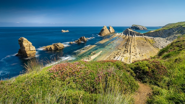 Playa de arnia in cantabria spagna