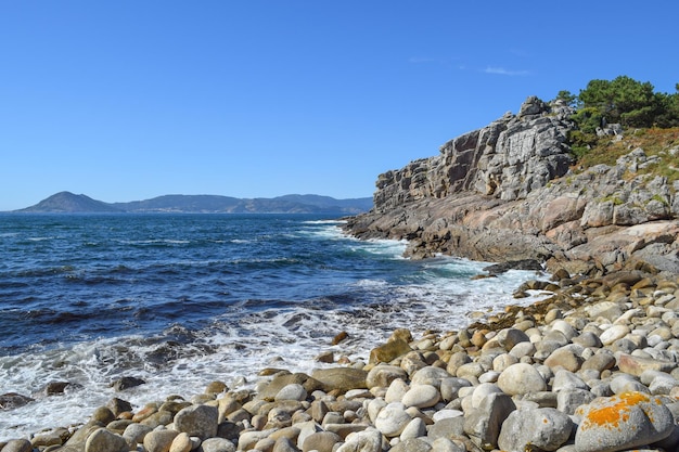 Playa de Castro de Baroña, Galizia, Spagna