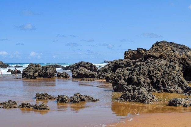 Playa de Somocuevas, Piélagos, Asturie, Spagna