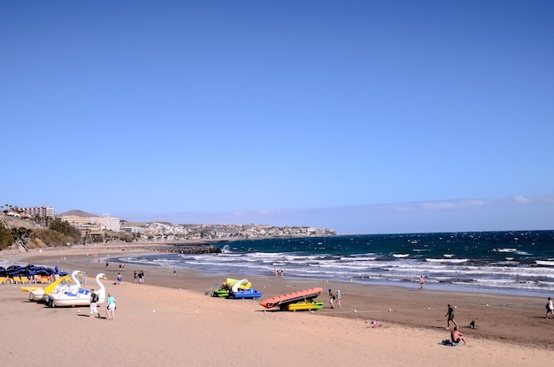 Playa del Inglés Tropical Beach nel sud di Gran Canaria Isole Canarie