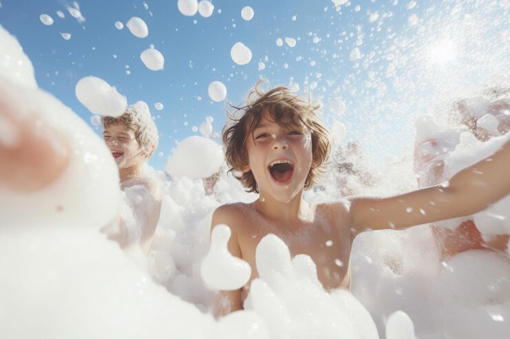 Playful Kids Embrace FoamFun Extravaganza
