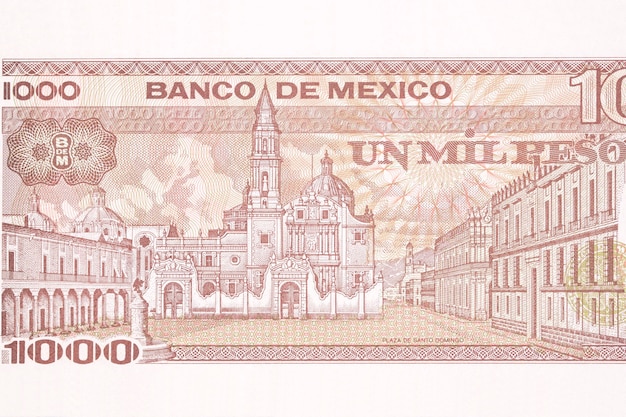 Plaza de Santo Domingo dai vecchi soldi messicani - Pesos