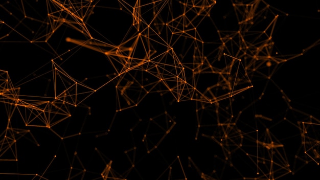 Plexus style background High tech digital technology background Creative technology background with Plexus and optical flares Data visualization cyberspace Big data technology 3d rendering