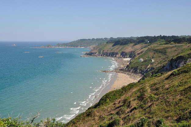 Plouha sulla costa della Bretagna