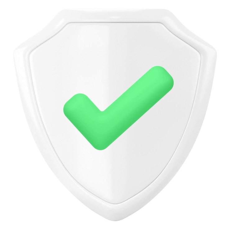 Photo png 3d check mark shield element illustration transparent background