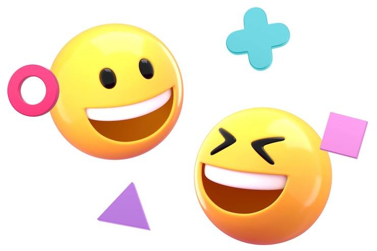 Foto png 3d emoticon felici adesivo sfondo trasparente