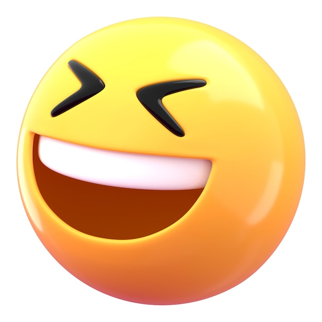 PNG 3D emoticon riso adesivo sfondo trasparente