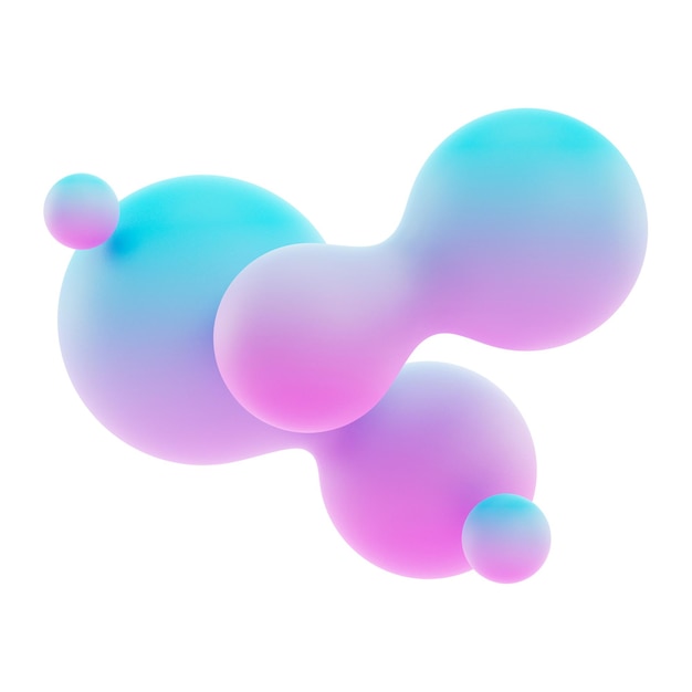 PNG 3D gradiente rosa fluido fluido sfondo trasparente