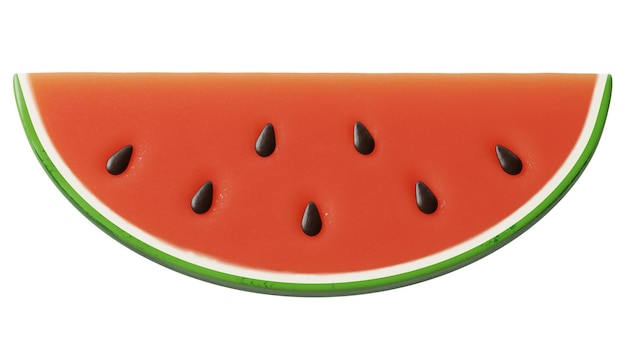 PNG 3D watermelon fruit element illustration transparent background